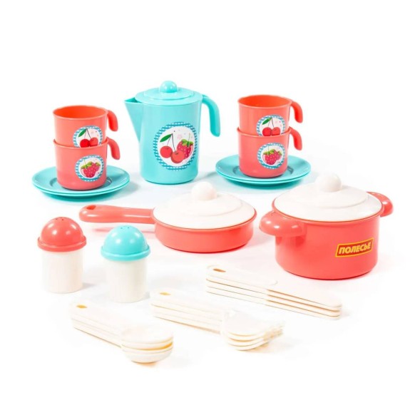 Набор детской посуды Полесье Настенька на 4 персоны, 28 элементов