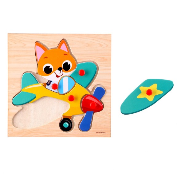 Рамка - вкладыш «Лисёнок в самолётике», Лесная мастерская