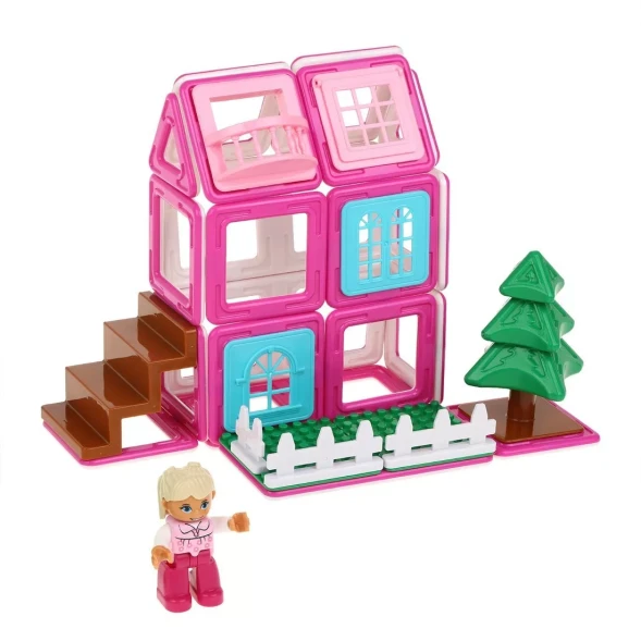 Конструктор магнитный Домик в лесу, 42 дет, On time