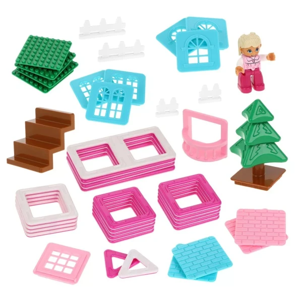 Конструктор магнитный Домик в лесу, 42 дет, On time