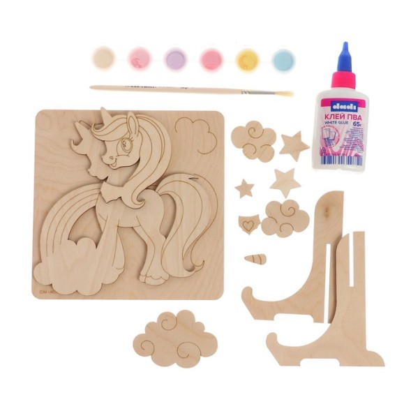 Набор для творчества. Роспись по дереву «Единорожка»