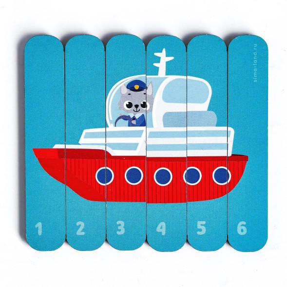 Головоломка «Пазл на палочках», транспорт. Лесная мастерская