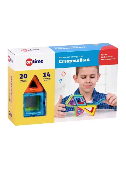 Конструктор магнитный Стартовый, 20 дет, On time