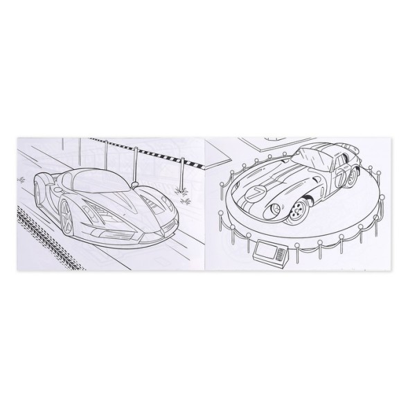 Раскраска для мальчиков «Крутые гонки», 16 стр., формат А4