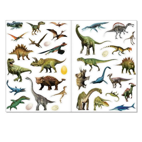 Наклейки многоразовые «Динозавры», формат А4