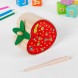 Магнитная игра "Поймай червячка", Клубника