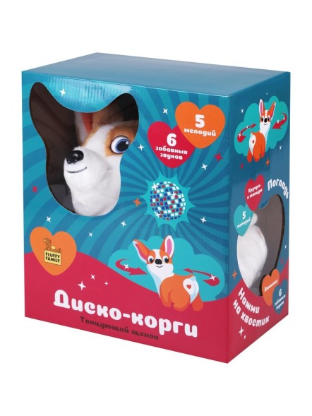 Щенок интерактивный "Диско Корги", Fluffy Family