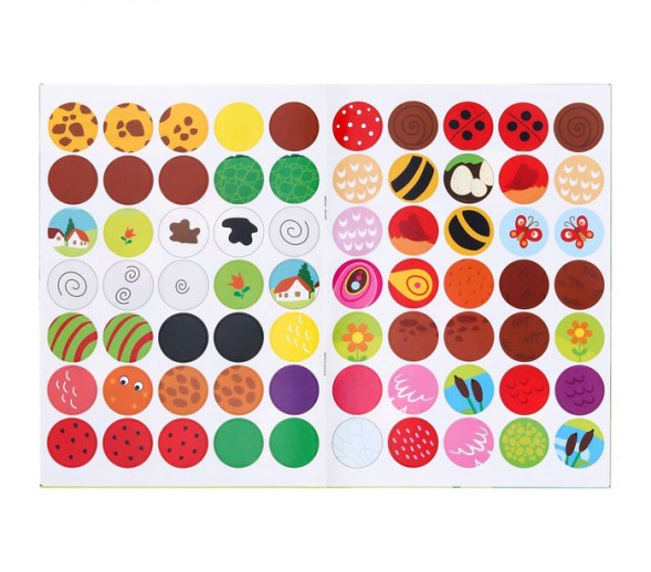 Наклейки-кружочки «Чей окрас?», 16 стр.