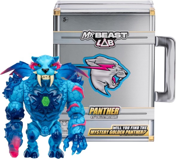 Коллекционная фигурка MrBeast Lab Apex Beast Panther, высота 6,25 дюйма, с невероятной детализацией, премиум-упаковкой, 13 точек артикуляции - стили могут отличаться