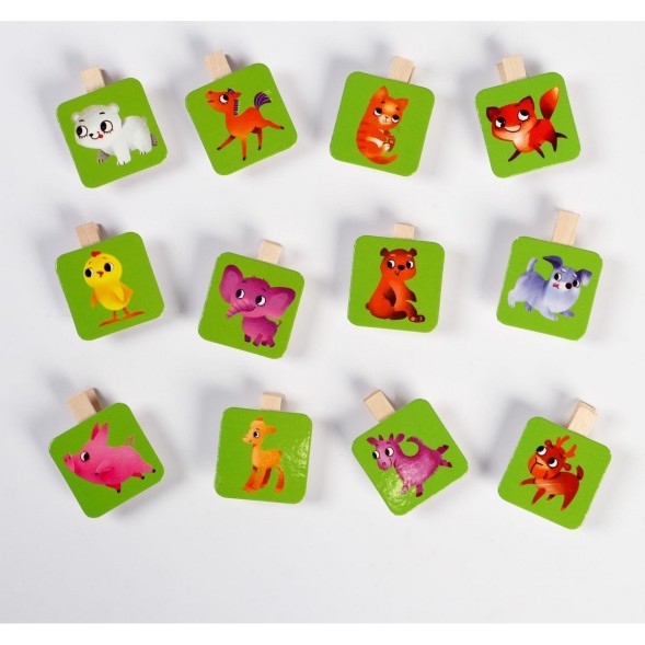 Развивающая игра «Мамы и малыши» с прищепками