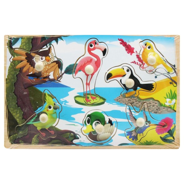 Деревянная рамка-вкладыш Птицы