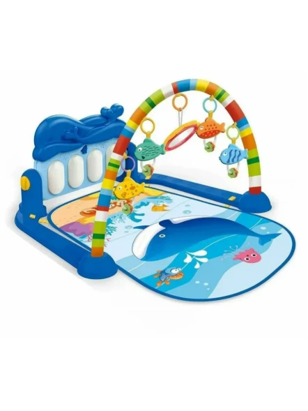 Развивающий игровой коврик с пианино Водный мир. Huanger
