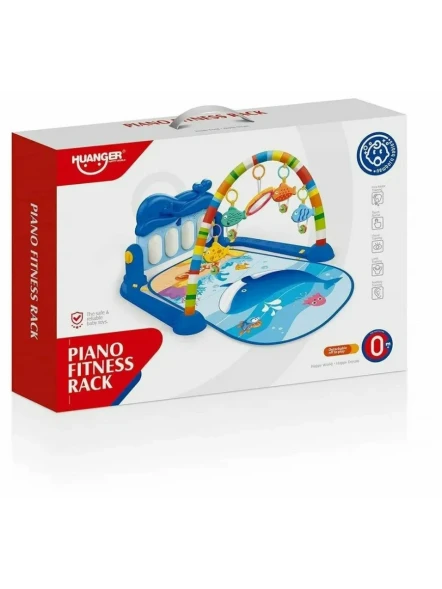 Развивающий игровой коврик с пианино Водный мир. Huanger