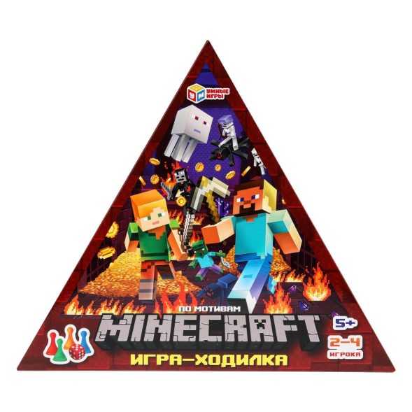 По мотивам Minecraft. Настольная игра-ходилка Умные игры