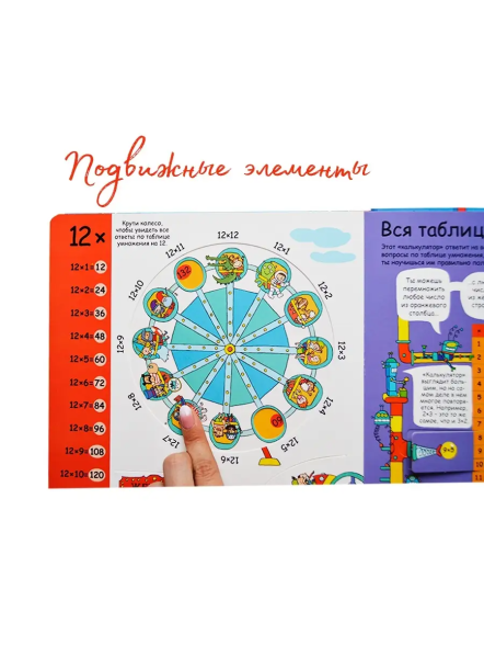 Занимательная таблица умножения. От 6 лет. Книга с окошками. Робинс