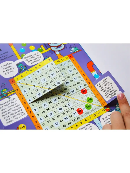 Занимательная таблица умножения. От 6 лет. Книга с окошками. Робинс