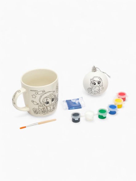 Роспись кружки и шара красками «Лошадки», 300 мл