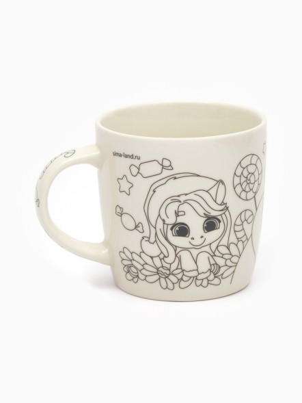 Роспись кружки и шара красками «Лошадки», 300 мл