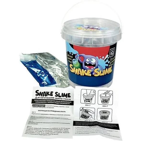Набор для опытов Shake Slime Master IQ2, голубой
