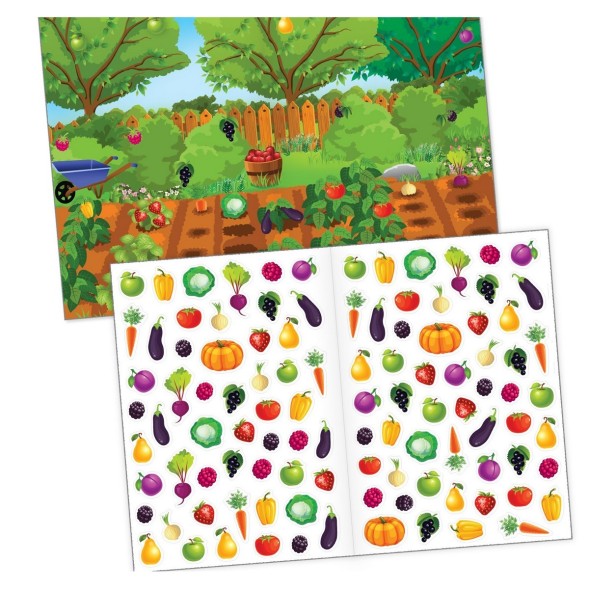 Наклейки многоразовые «Что где растет», формат А4