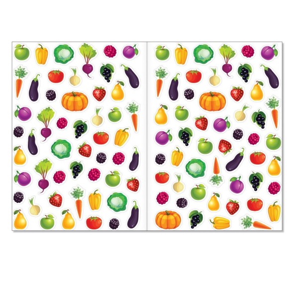 Наклейки многоразовые «Что где растет», формат А4