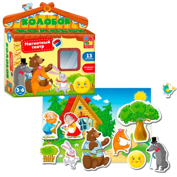Магнитный театр «Колобок» + сказка