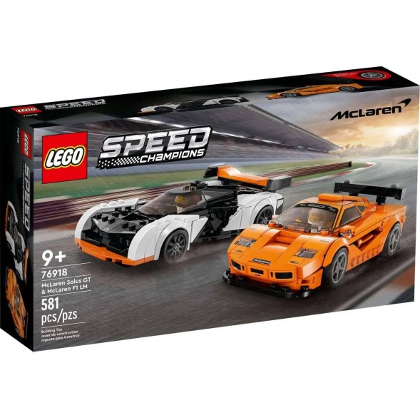 Конструктор Lego Speed Champions McLaren Solus GT and McLaren F1 LM 76918