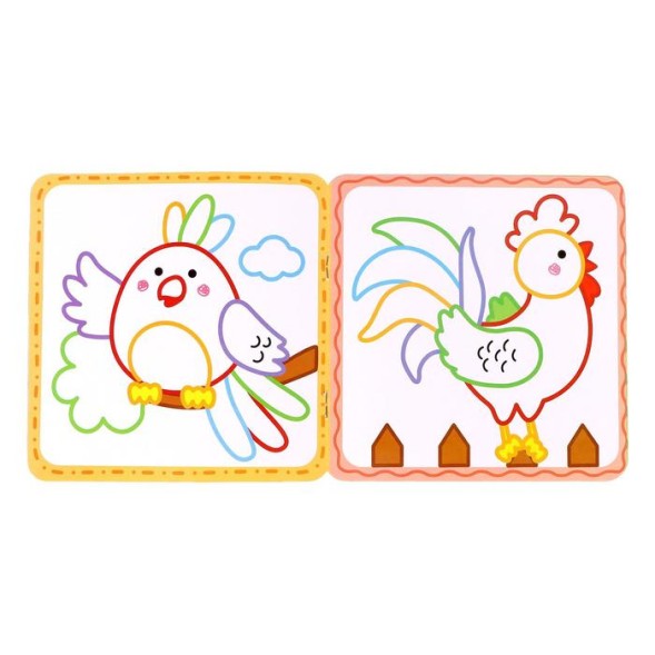 Многоразовая раскраска «Животные», 12 стр.