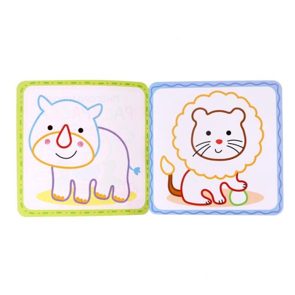 Многоразовая раскраска «Животные», 12 стр.