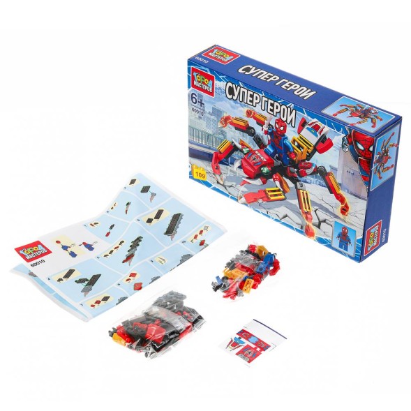 Конструктор супергерои Человек-паук, 109 дет. Город мастеров