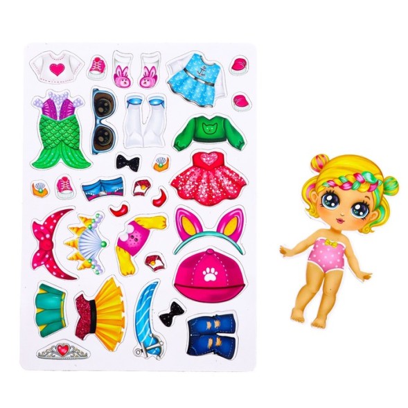 Магнитный набор «Стильная крошка», Одевашки