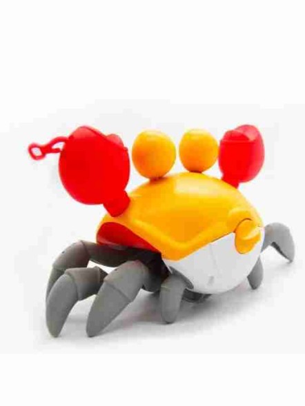 Интерактивная игрушка Забавный краб Оранжевый на веревочке, плавает и ходит