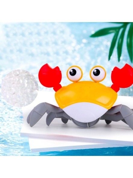 Интерактивная игрушка Забавный краб Оранжевый на веревочке, плавает и ходит