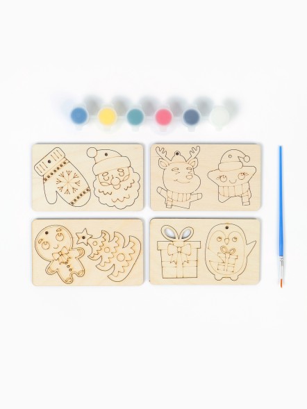 Набор для творчества «Ёлочные игрушки» под роспись, 8 фигурок