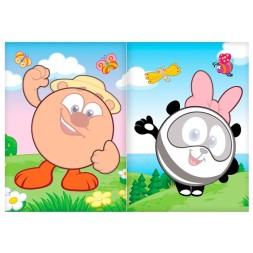 Книга с аппликациями, «Смешарики», Крош и Бараш, 20 стр.