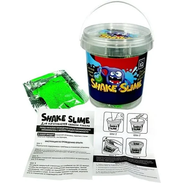 Набор для опытов Shake Slime Master IQ2, зеленый