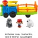 Игрушечный поезд для малышей Choo-Choo Zoo от Fisher-Price Little People со звуками музыки и 3 фигурками для ролевых игр