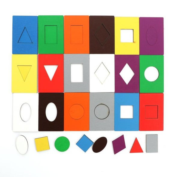 Игра деревянная «Досочки Сегена. Простые цвета»