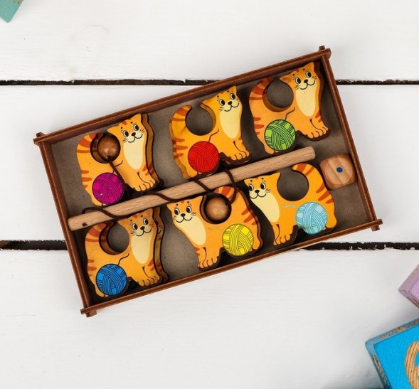 Игра «Поймай-ка. Котики» удочка с шариком