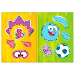 Книга с аппликациями, «Смешарики», Крош и Ежик, 20 стр.