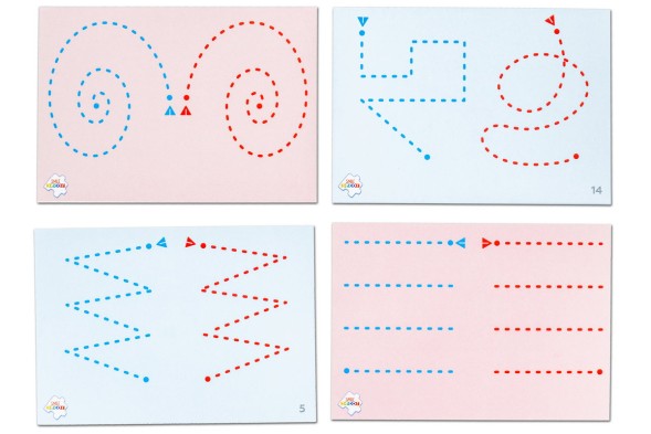 Набор карточек для рисования двумя руками "Лягушка"