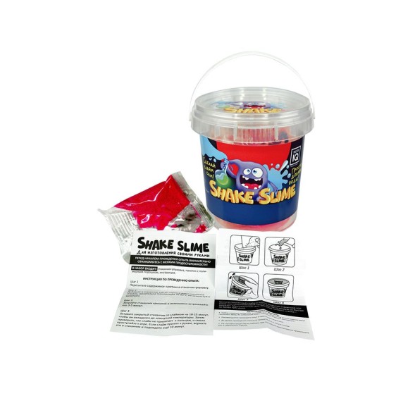 Набор для опытов Shake Slime Master IQ2, розовый