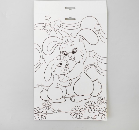 Полигональная аппликация "Зайчик"