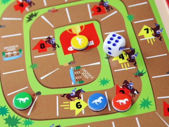 Магнитная игра в жестяной коробке «Большие гонки. Скачки»