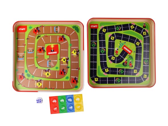 Магнитная игра в жестяной коробке «Большие гонки. Скачки»