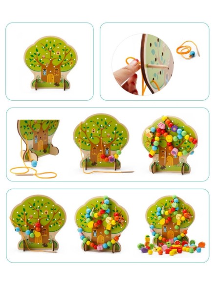 Шнуровка для детей Дерево