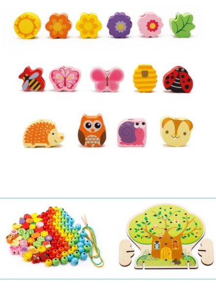 Шнуровка для детей Дерево