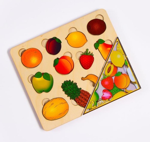 Развивающая доска «Большие фрукты», 2 слоя
