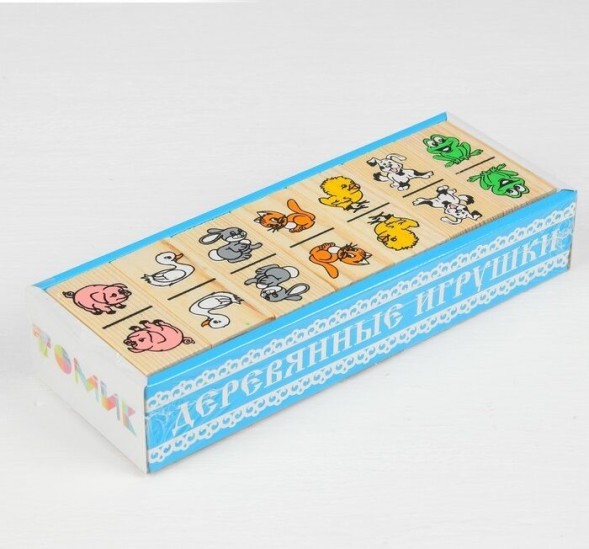 Домино &quot;Животные&quot;, 28 фишек