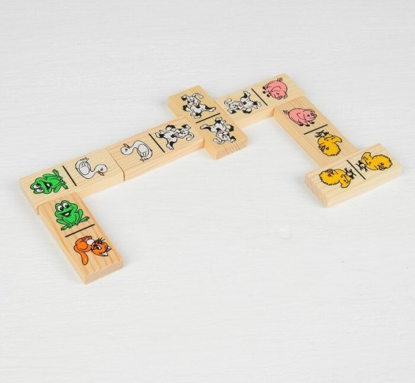 Домино &quot;Животные&quot;, 28 фишек